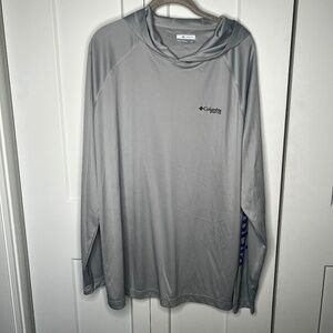 Columbia PFG Terminal Tackle Hooded Long Sleeve Shirt Men's Size Large